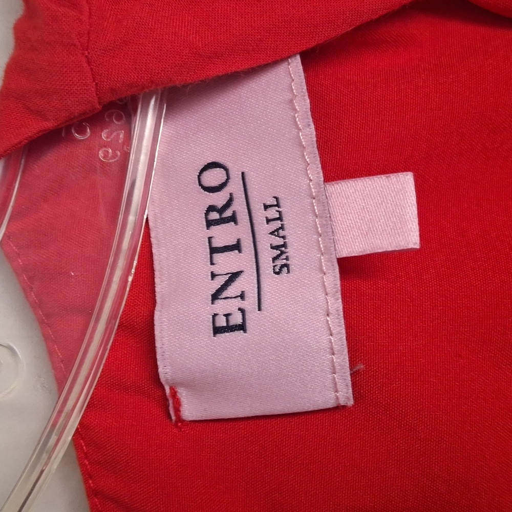 Entro Sleeveless Dress Cotton Sz S Floral Embroidered Ruffle embroidered cotton - Picture 6 of 10
